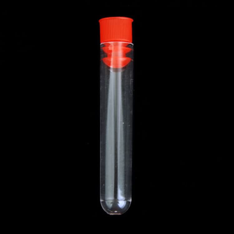 Factory direct wholesale CE approved laboratory disposable clear solid plastic 12×75 test tube with screw cap