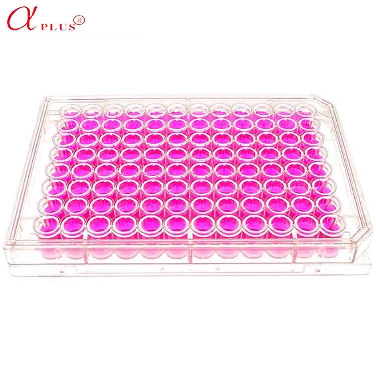 Lab supplies disposable plastic 96 wells tissue cell culture plate