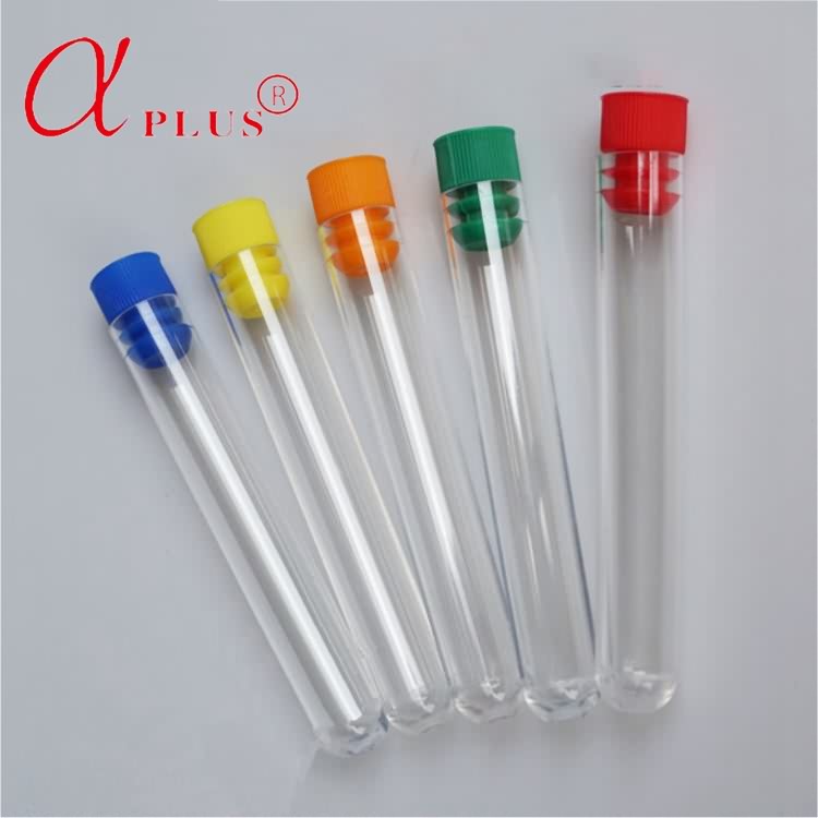 Laboratory clear 12*75 plastic test tube with screw cap price