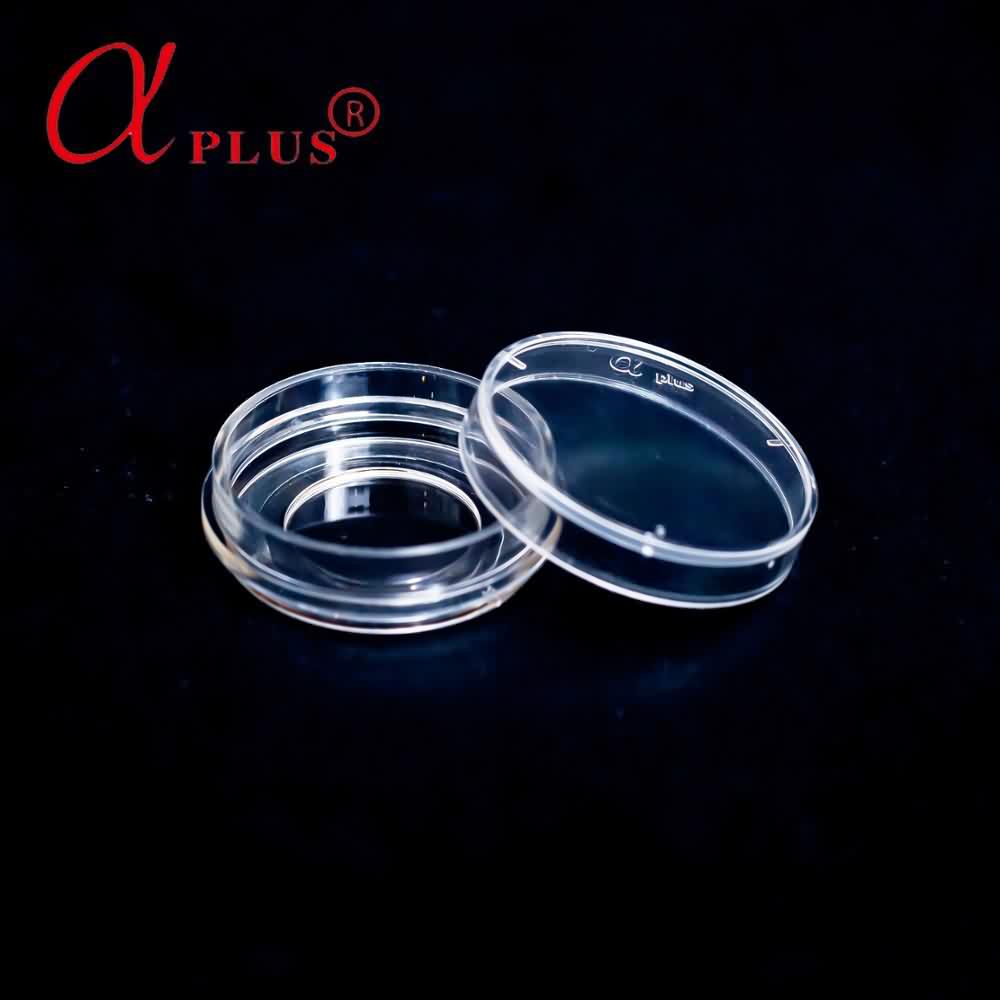 Lab supplies disposable plastic 35mm bottom glass petri dish container