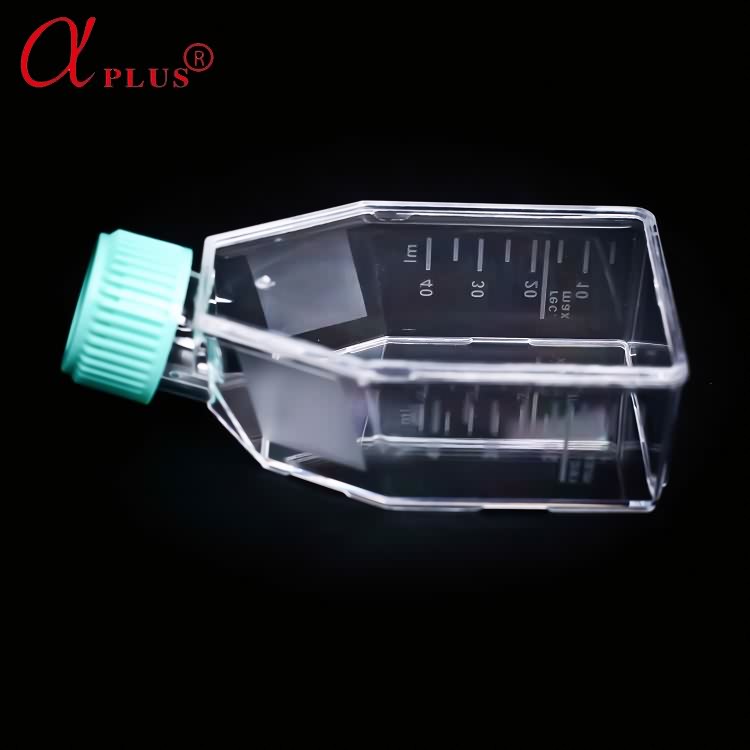 Lab plastic sterile tissue cell culture flask or bottle